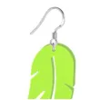 kolczyki piorka neonowe zielone 25x55 mm