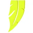 kolczyki piorka neonowe zolte 25x55 mm