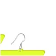 kolczyki trojkaty neonowe zolte 55 x 57 mm