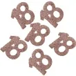 konfetti brokatowa liczba 18 rozowe zloto santex 7 cm 6 szt