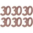 konfetti brokatowa liczba 30 rozowe zloto santex 7 cm 6 szt