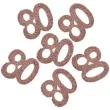 konfetti brokatowa liczba 80 rozowe zloto santex 7 cm 6 szt