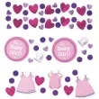 konfetti its a baby girl kolka i serca rozowo fioletowy amscan 34 g