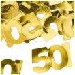 konfetti metalizowane liczba 50 zlote partydeco 15 g