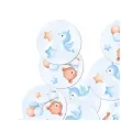 konfetti misie z balonikami blekitny congee 36 szt