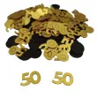 konfetti urodziny cyfra 50 zloto czarny 1 opak