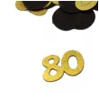 konfetti urodziny cyfra 80 zloto czarny 1 opak