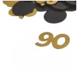 konfetti urodziny cyfra 90 zloto czarny 1 opak