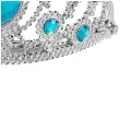 korona party tiara srebrna z klejnotem turkusowa widmann