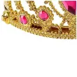 korona party tiara z rozowym klejnotem zlota widmann