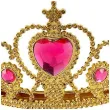 korona party tiara z rozowym klejnotem zlota widmann