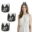 korony papierowe 30 urodziny glamour birthday 3 szt
