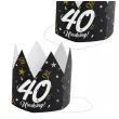korony papierowe 40 urodziny glamour birthday 3 szt
