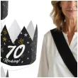 korony papierowe 70 urodziny glamour birthday 3 szt