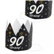 korony papierowe 90 urodziny glamour birthday 3 szt