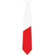 krawat flaga panstwa swiata polska bialy 43 cm