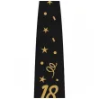 krawat na 18 urodziny dodatek do stroju glamour birthday czarny 43 cm