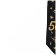 krawat na 50 urodziny dodatek do stroju glamour birthday czarny 43 cm