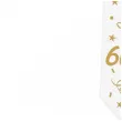 krawat na 60 urodziny dodatek do stroju glamour birthday bialy 43 cm