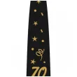 krawat na 70 urodziny dodatek do stroju glamour birthday czarny 43 cm