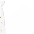 krawat na 90 urodziny dodatek do stroju glamour birthday bialy 43 cm