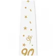 krawat na 90 urodziny dodatek do stroju glamour birthday bialy 43 cm