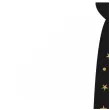 krawat na 90 urodziny dodatek do stroju glamour birthday czarny 43 cm