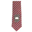 krawat z otwieraczem czerwone paski ootb