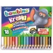kredki olowkowe drewniane z temperowka mix bambino 18 szt