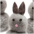 kroliczki dekoracyjne szare 5 cm aliga 3 szt