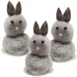 kroliczki dekoracyjne szare 5 cm aliga 3 szt