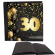 ksiega gosci album pamiatkowy na zdjecia i podpisy 30 urodziny glamour czarne kartki