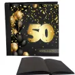 ksiega gosci album pamiatkowy na zdjecia i podpisy 50 urodziny glamour czarne kartki