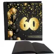 ksiega gosci album pamiatkowy na zdjecia i podpisy 60 urodziny glamour czarne kartki