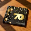 ksiega gosci album pamiatkowy na zdjecia i podpisy 70 urodziny glamour czarne kartki
