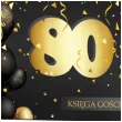 ksiega gosci album pamiatkowy na zdjecia i podpisy 80 urodziny glamour czarne kartki