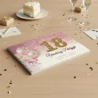 ksiega gosci album pamiatkowy na zdjecia i podpisy dowolne urodziny personalizacja rozowa