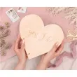 ksiega gosci drewniane serce partydeco 25x26 5 cm 40 stron