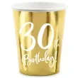 kubeczki 30 urodziny gold partydeco 220 ml 6 szt