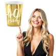 kubeczki 40 urodziny gold partydeco 220 ml 6 szt