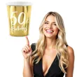 kubeczki 50 urodziny gold partydeco 220 ml 6 szt