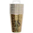 kubeczki papierowe 18 urodziny holo gold santex 250 ml 10 szt