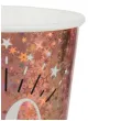 kubeczki papierowe 20 urodziny holo rozowe zloto santex 270 ml 10 szt