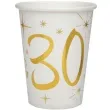 kubeczki papierowe 30 urodziny gold santex 250 ml 10 szt