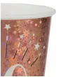 kubeczki papierowe 30 urodziny holo rozowe zloto santex 270 ml 10 szt