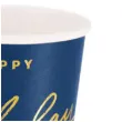 kubeczki papierowe 40 urodziny happy birthday 40 granatowy partypal 220 ml 6 szt