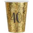 kubeczki papierowe 40 urodziny holo gold santex 250 ml 10 szt