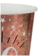kubeczki papierowe 60 urodziny holo rozowe zloto santex 270 ml 10 szt