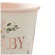 kubeczki papierowe baby shower baby in bloom rose gold amscan 266 ml 8 szt