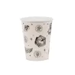 kubeczki papierowe dekoracje na stol urodziny halloween harry potter retro bezowe 250 ml x6